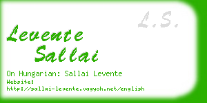 levente sallai business card